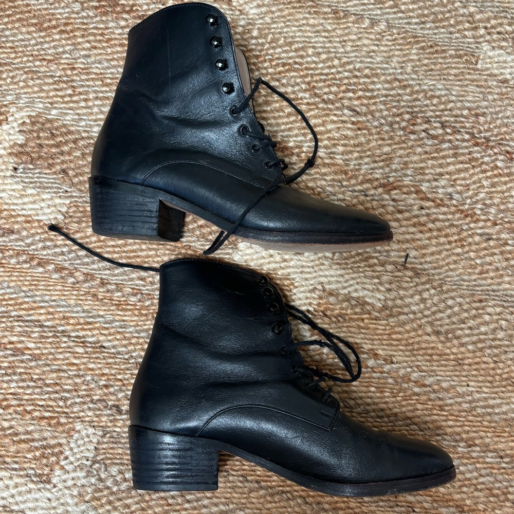 The Dawn Boot | Christy Dawn Black Lace-Up Boots